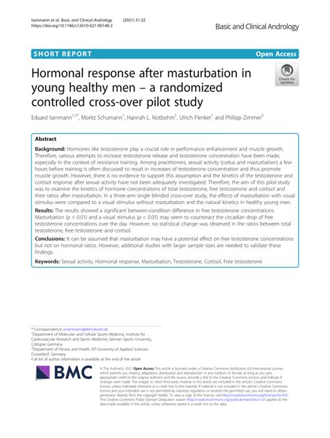 masturbation endorphine|Hormonal response after masturbation in young healthy men – a ...